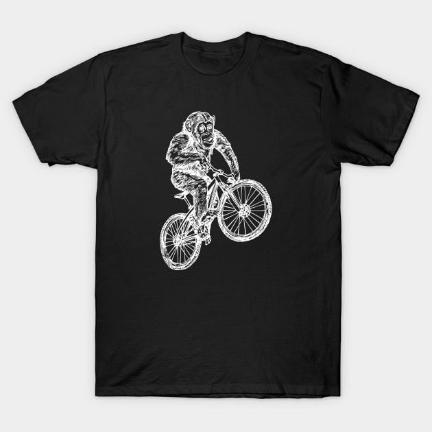 SEEMBO Chimpanzee Cycling Bicycle Bicycling Biking Riding Bike T-Shirt by SEEMBO